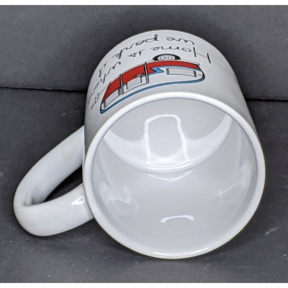 Coffee Mug 16 Oz NEW Camping RV HOME IS WHERE WE PARK IT - Picture 3 of 7